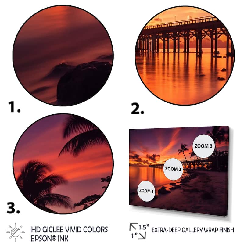 Designart "Jacksonville Bay Florida I" Florida Framed Canvas Prints